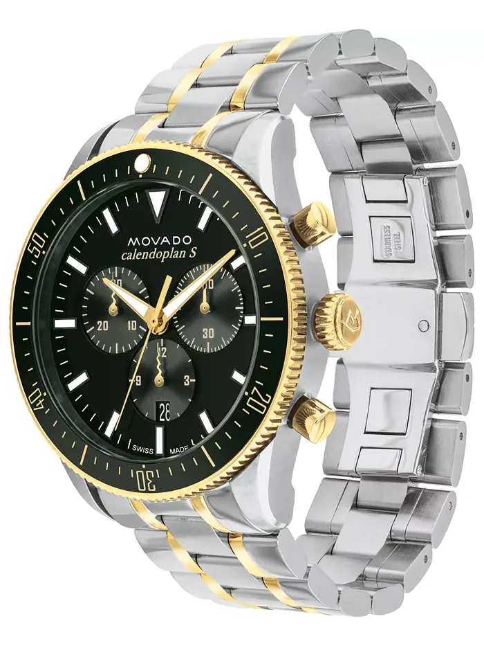 Мужские часы Calendoplan S Swiss Quartz Chronograph с хронографом, кварцевый механизм, корпус из — изображение 2 из 4