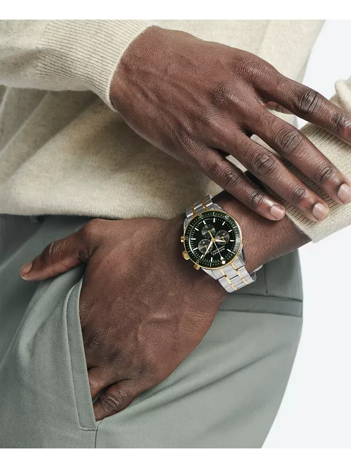 Мужские часы Calendoplan S Swiss Quartz Chronograph с хронографом, кварцевый механизм, корпус из — изображение 4 из 4