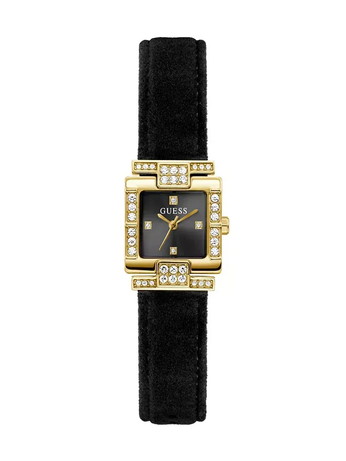 Женские аналоговые часы в черном и золотом тоне, 21 мм Guess