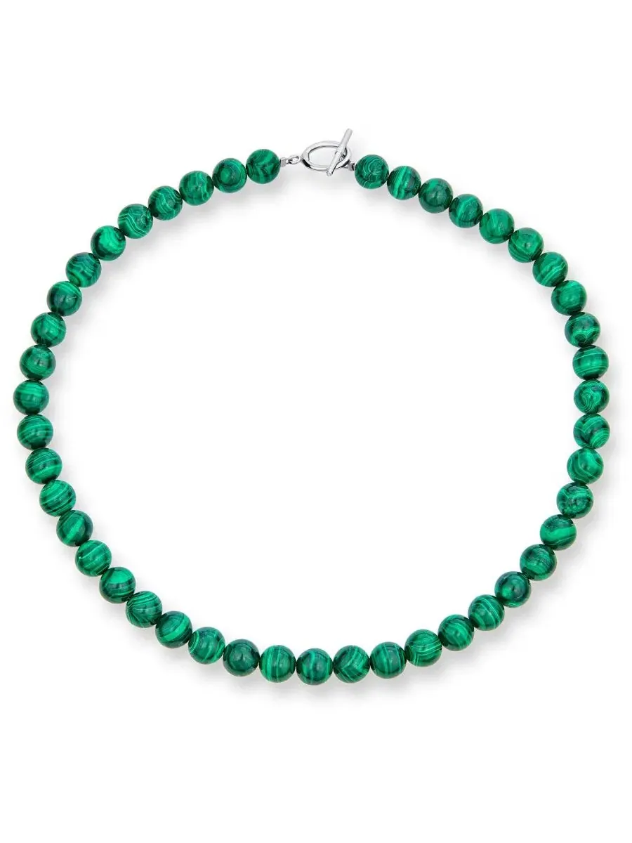 Колье-чокер из синтетического малахита, 10 мм, 16 дюймов Bling Jewelry — изображение 1 из 1