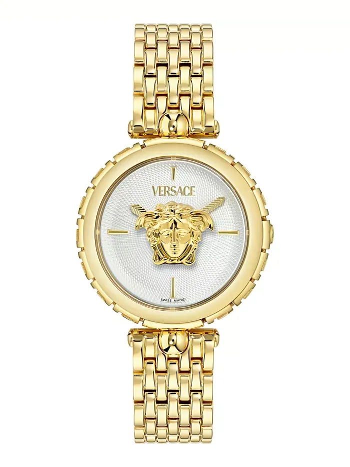 Женские наручные часы Swiss Medusa Heritage с позолоченным браслетом, 38 мм Versace — изображение 1 из 5