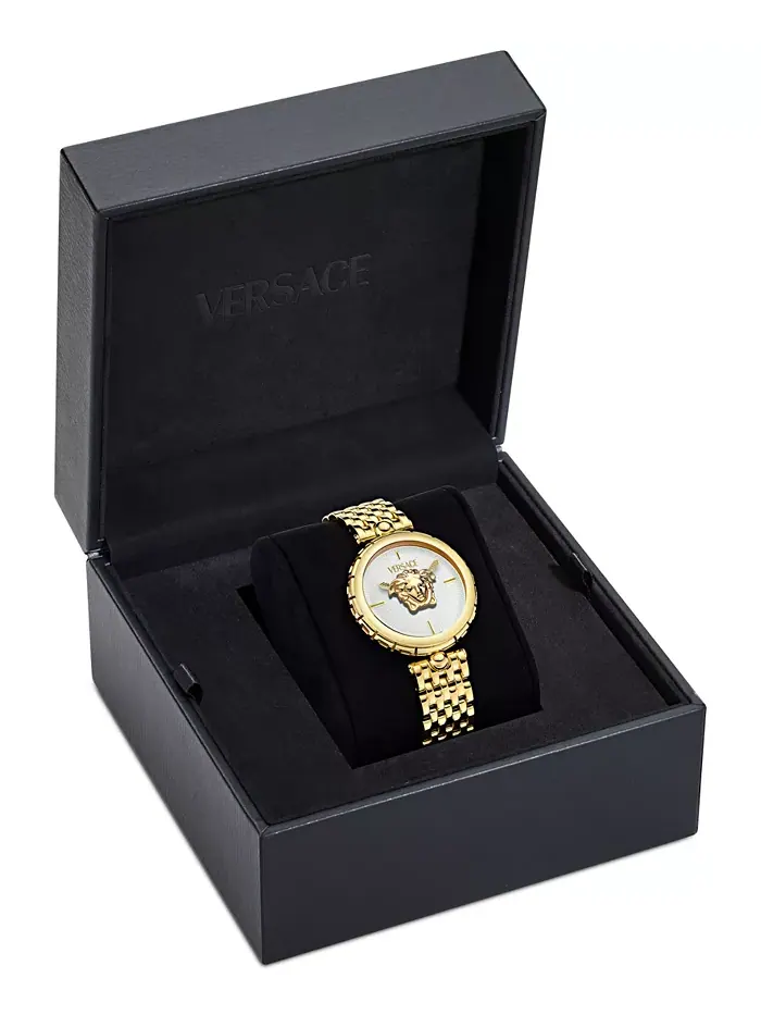 Женские наручные часы Swiss Medusa Heritage с позолоченным браслетом, 38 мм Versace — изображение 4 из 5