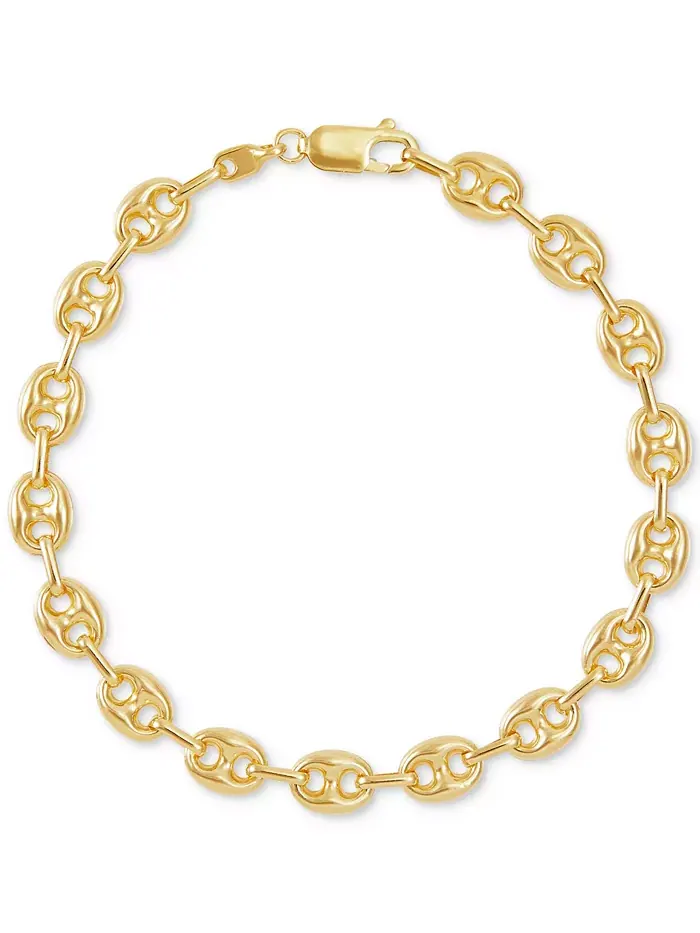 Легкий браслет-цепочка Mariner Link из 10-каратного золота Italian Gold — изображение 1 из 5