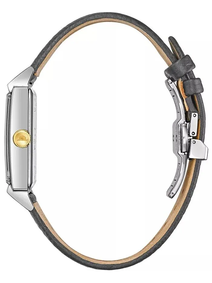 Мужские часы Frank Sinatra My Way с серым кожаным ремешком, 29,5 x 47 мм Bulova — изображение 2 из 11