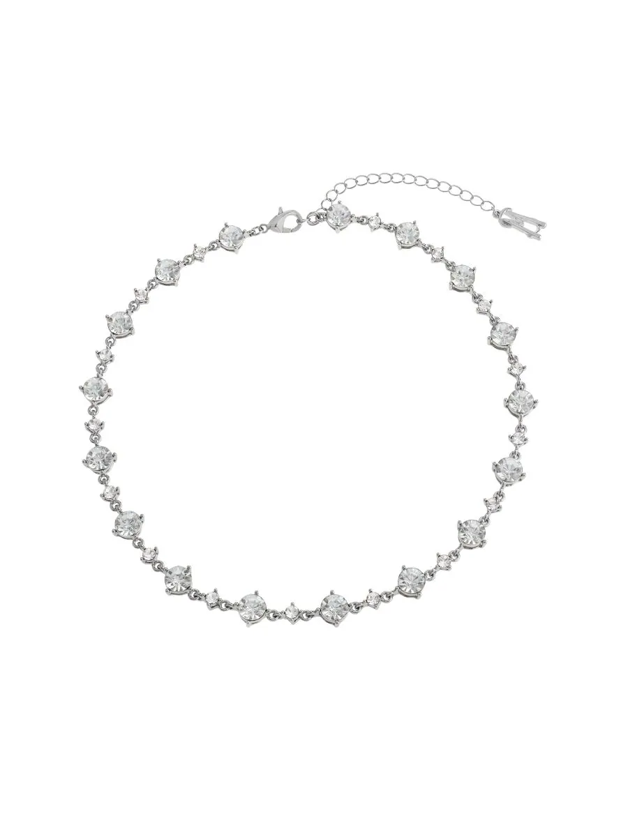 Колье-воротник с искусственными камнями Steve Madden, Crystal/Rhodium — изображение 1 из 3