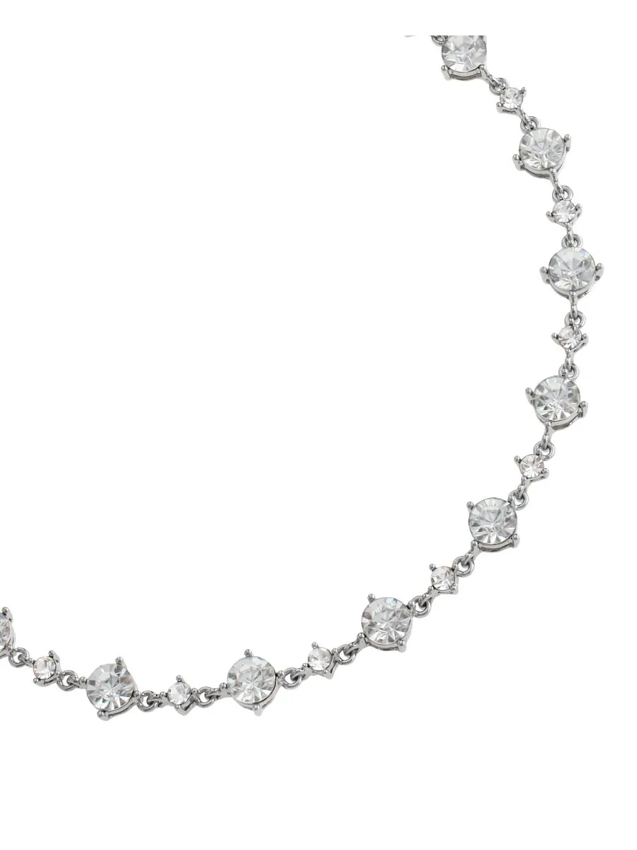 Колье-воротник с искусственными камнями Steve Madden, Crystal/Rhodium — изображение 2 из 3