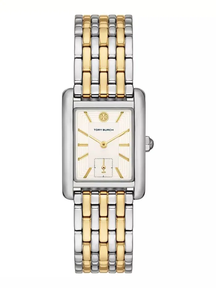 Женские двухцветные часы-браслет The Eleanor из нержавеющей стали, 25 мм Tory Burch