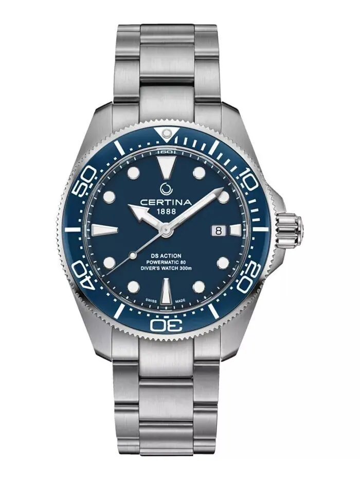 Мужские швейцарские автоматические часы DS Action Diver с браслетом из нержавеющей стали, 43 мм — изображение 1 из 5