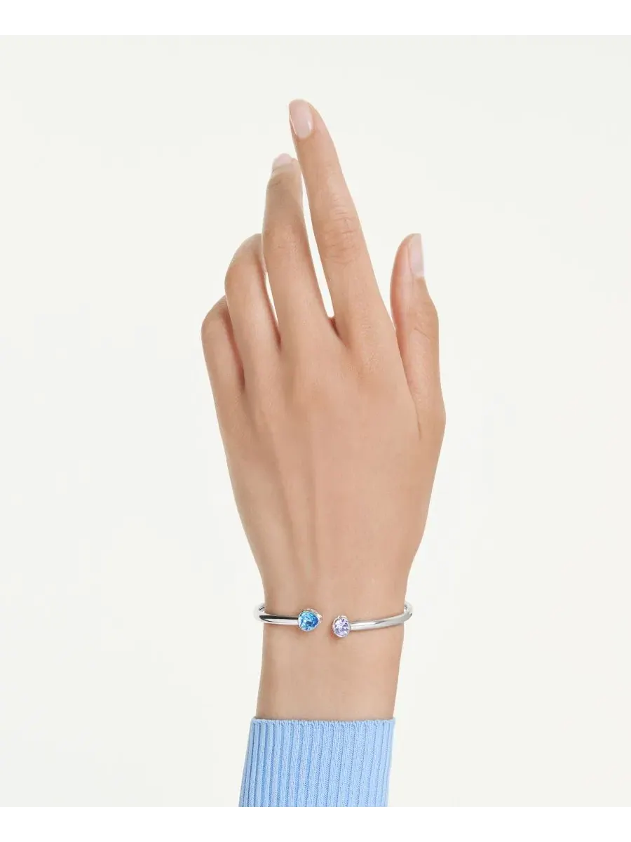 Браслет-манжета с кристаллами Swarovski, Rhodium-Plated Chroma, Open — изображение 5 из 5