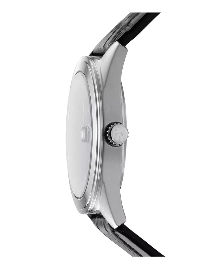 Мужские часы Modernist Classics с темно-синим кожаным ремешком, 40 мм DKNY — изображение 2 из 3