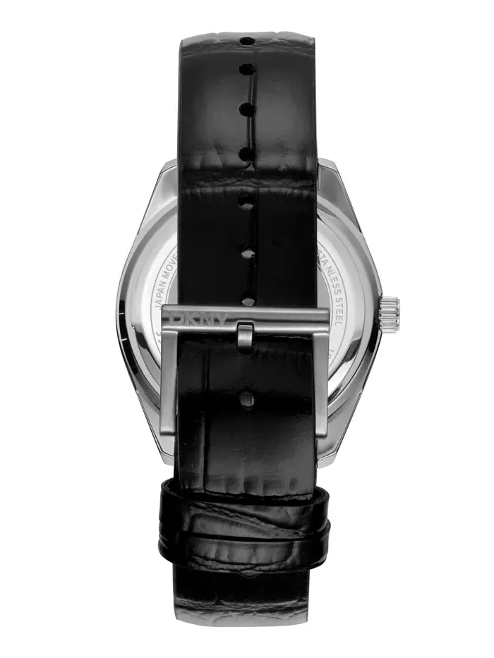 Мужские часы Modernist Classics с темно-синим кожаным ремешком, 40 мм DKNY — изображение 3 из 3