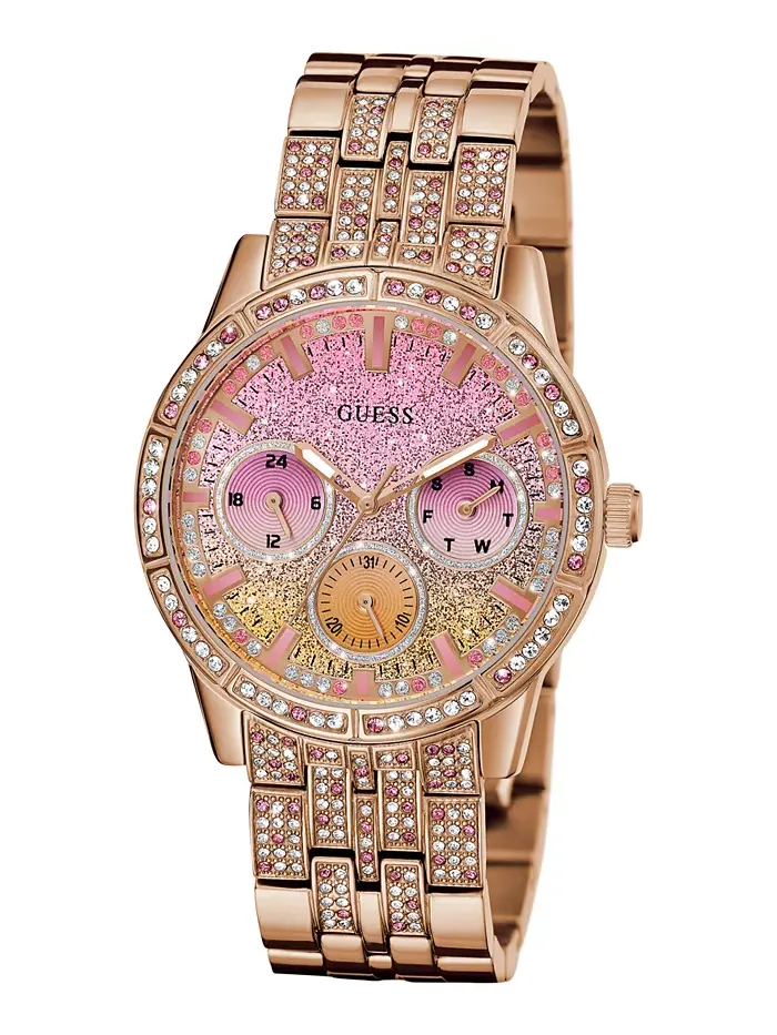 Женские часы-браслет Glitz из нержавеющей стали с розовым золотым покрытием, 40 мм GUESS — изображение 2 из 5
