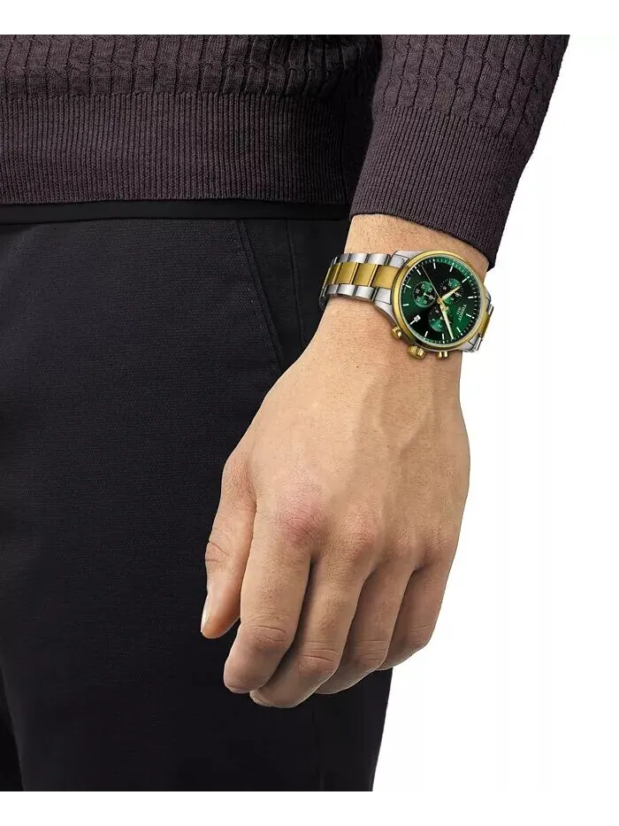 Мужские швейцарские часы с хронографом Chrono XL, классические двухцветные часы-браслет из — изображение 5 из 9