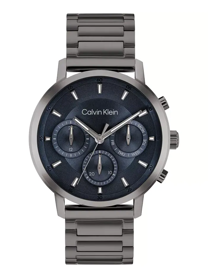 Мужские наручные часы Gauge Ionic Plated Gray Steel Bracelet, 41 мм Calvin Klein — изображение 1 из 6