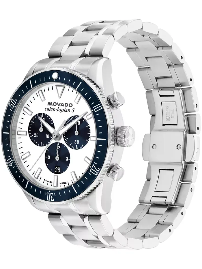 Мужские часы Calendoplan S Swiss Quartz Chrono из нержавеющей стали, 42 мм Movado — изображение 2 из 3
