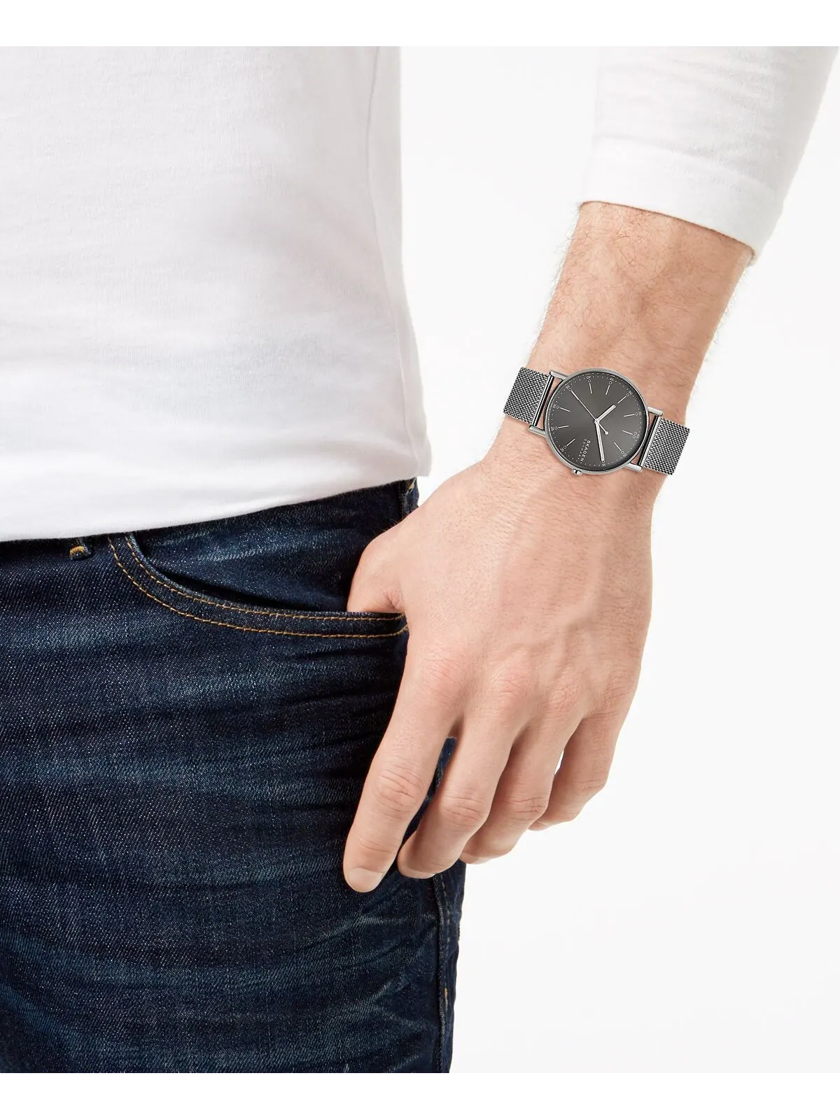 Часы Skagen Signatur Three-Hand, арт. SKW6577 — изображение 5 из 5, оттенок серый