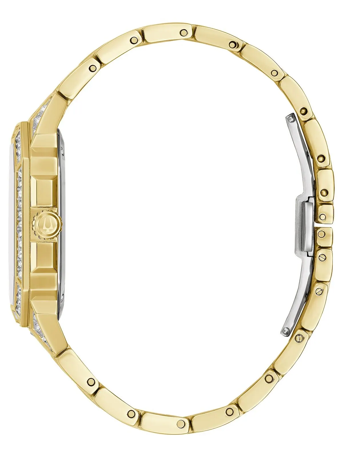 Мужские часы-браслет из нержавеющей стали Crystal Octava золотистого цвета, 40 мм Bulova — изображение 2 из 3