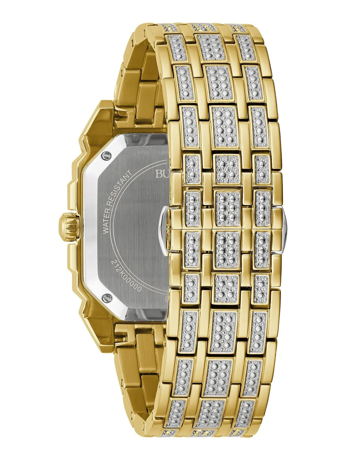 Мужские часы-браслет из нержавеющей стали Crystal Octava золотистого цвета, 40 мм Bulova — изображение 3 из 3