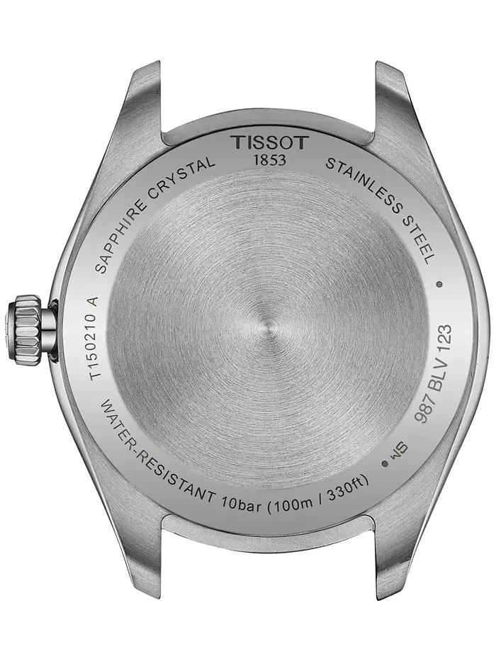 Женские часы Swiss PR 100 Diamond (1/20 ct. общ. вес) с браслетом из нержавеющей стали, 34 мм Tissot — изображение 3 из 4