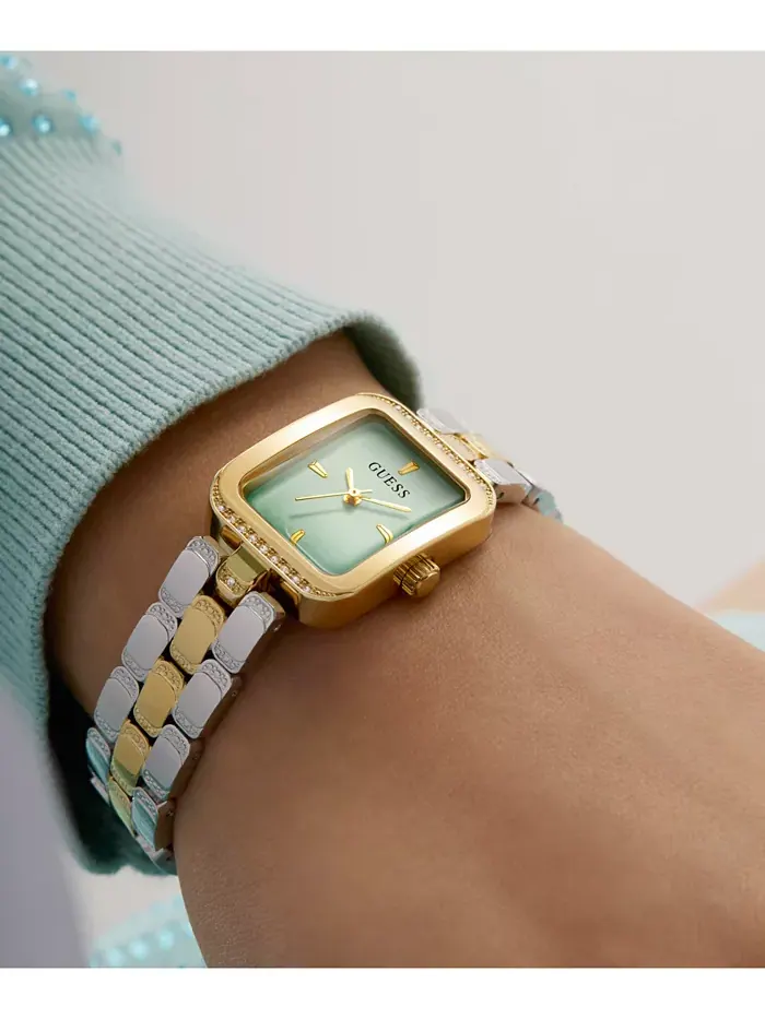 Женские аналоговые двухцветные стальные часы, 22 мм GUESS — изображение 7 из 8