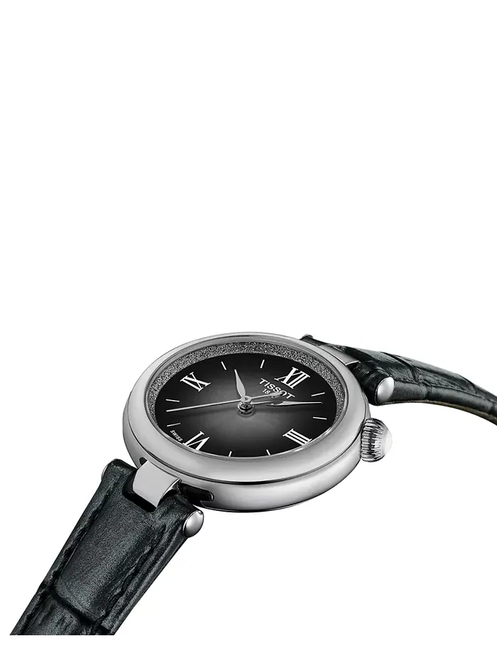 Женские часы Swiss Desir на черном кожаном ремешке, 28 мм Tissot — изображение 5 из 7