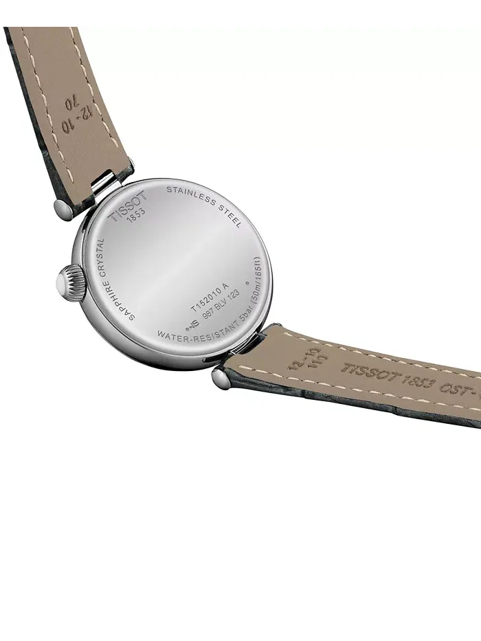 Женские часы Swiss Desir на черном кожаном ремешке, 28 мм Tissot — изображение 6 из 7