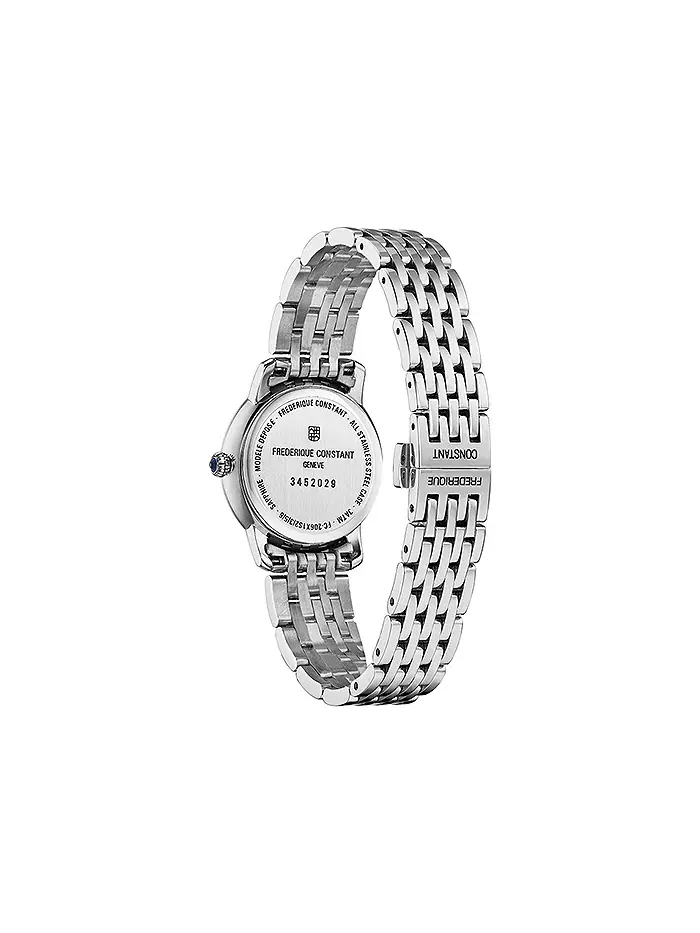 Женские часы-браслет Swiss Slimline Diamond (1/20 ct. t.w.) из нержавеющей стали, 30 мм Frederique — изображение 4 из 6