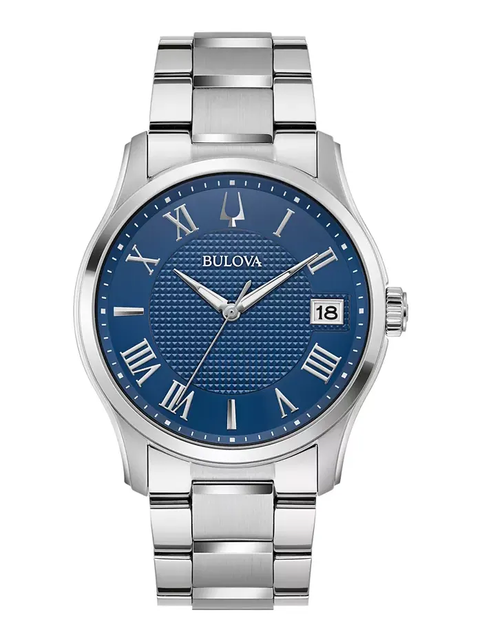 Мужские классические наручные часы Wilton со стальным браслетом, 41 мм Bulova — изображение 1 из 3