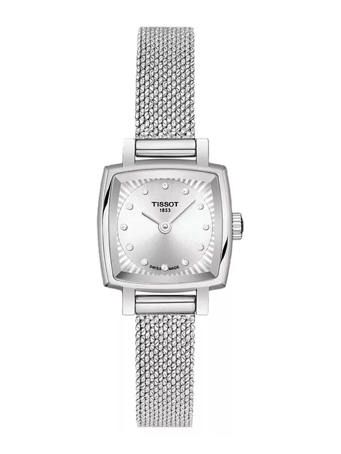 Женские швейцарские часы T-Lady Lovely Diamond Accent из нержавеющей стали с сетчатым браслетом, 20 — изображение 1 из 3