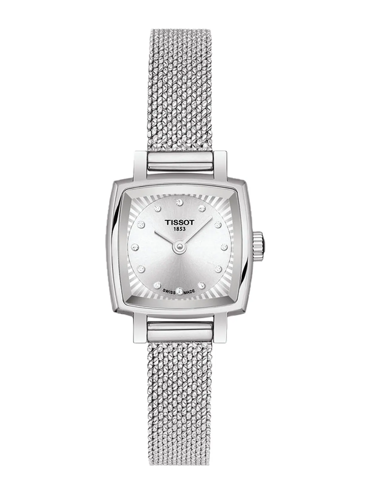 Женские швейцарские часы T-Lady Lovely Diamond Accent из нержавеющей стали с сетчатым браслетом, 20 — изображение 1 из 3