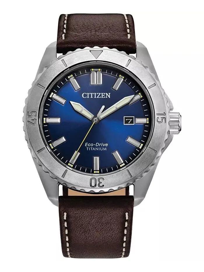 Мужские часы Eco-Drive Brycen с коричневым кожаным ремешком, 41 мм Citizen — изображение 1 из 4