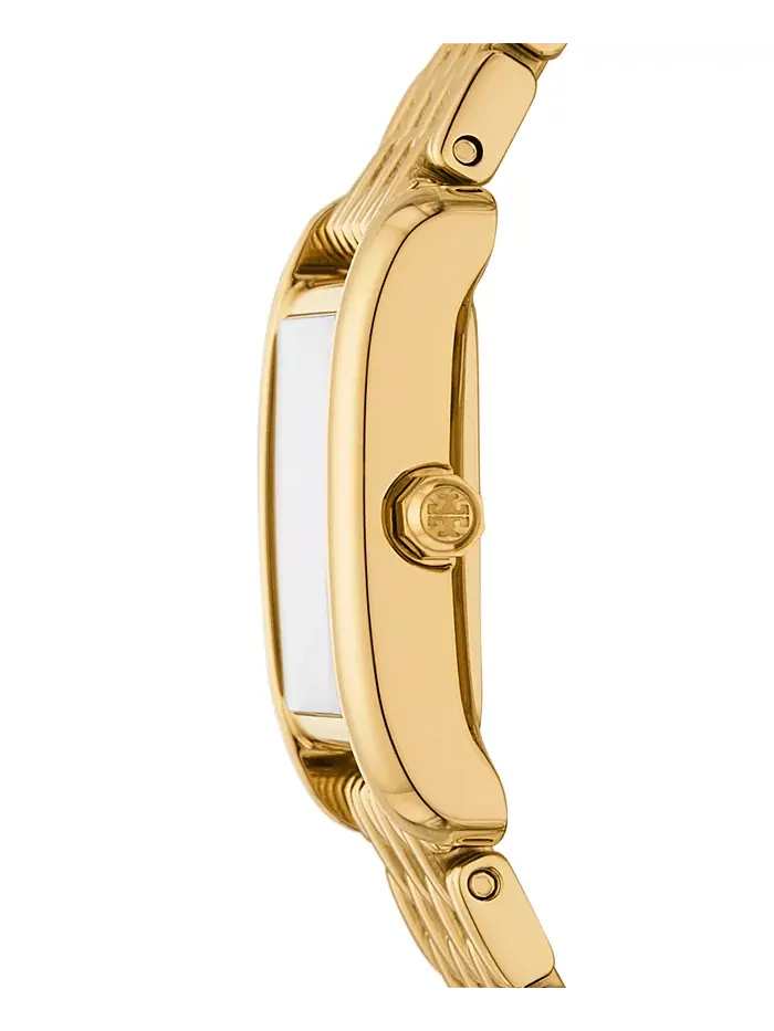 Женские часы-браслет The Eleanor из нержавеющей стали с позолотой, 28 мм Tory Burch — изображение 2 из 3