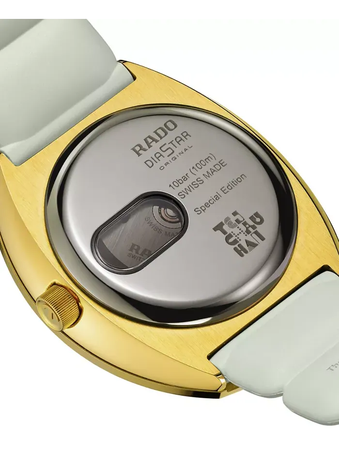 Унисекс-часы Swiss Automatic DiaStar Original x Tej Chauhan Special Edition с белым резиновым — изображение 3 из 4