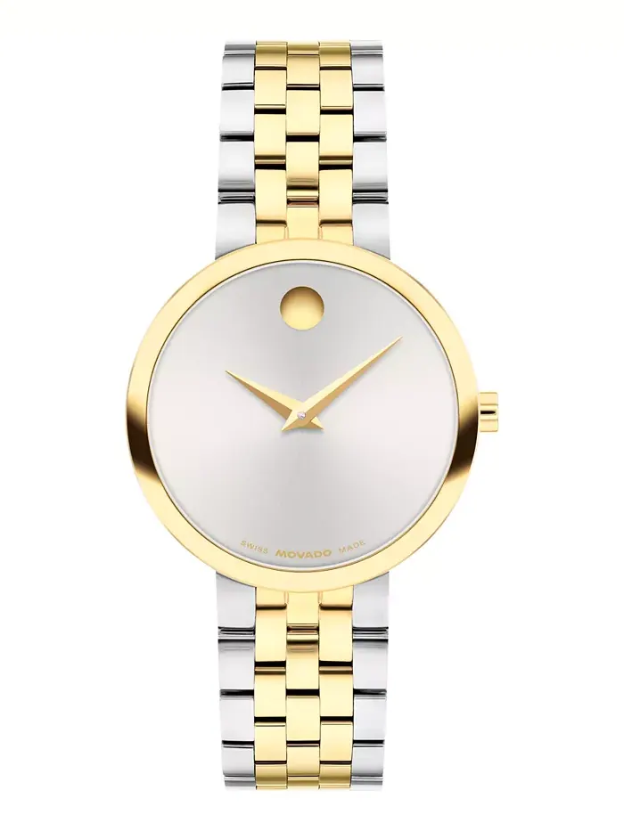 Женские часы Museum Classic Swiss Quartz из нержавеющей стали с покрытием PVD светло-желтого цвета — изображение 1 из 3