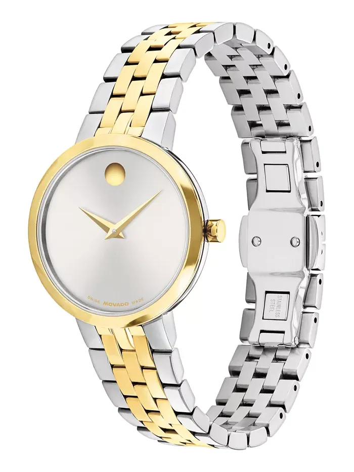 Женские часы Museum Classic Swiss Quartz из нержавеющей стали с покрытием PVD светло-желтого цвета — изображение 2 из 3