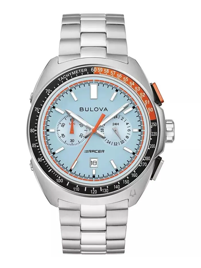 Мужские часы-хронограф Racer с браслетом из нержавеющей стали, 42 мм Bulova