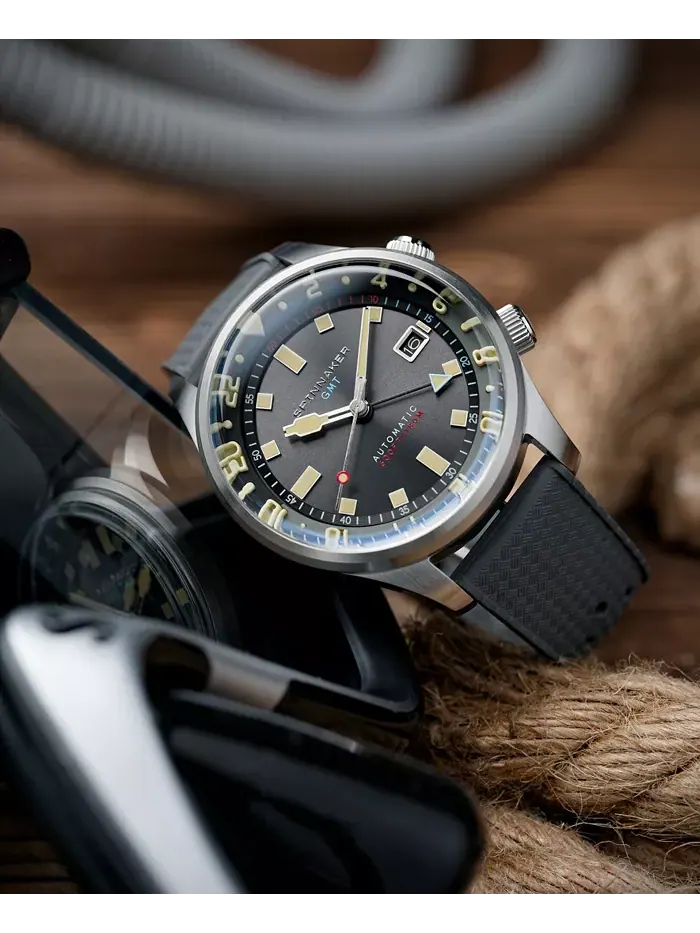 Мужские часы Bradner GMT с автоматическим механизмом, корпус из нержавеющей стали, браслет, 42 мм — изображение 4 из 4