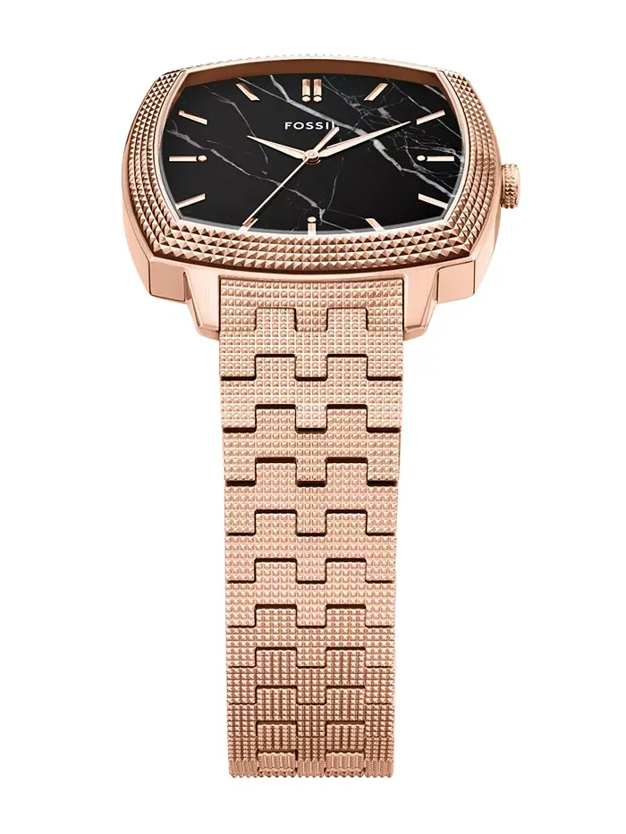 Унисекс часы Nick Jonas x Machine Luxe Marble Rose Gold-Tone из нержавеющей стали, 37 мм Fossil — изображение 6 из 10