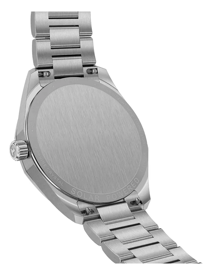 Мужские наручные часы Swiss PRC 100 Solar Quartz на стальном браслете, 39 мм Tissot — изображение 5 из 5