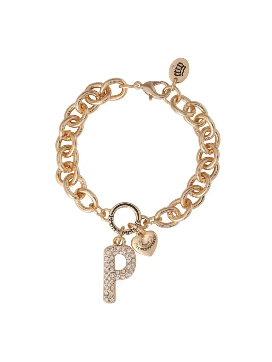 Браслет-цепочка с подвеской-буквой P Juicy Couture, Letter P