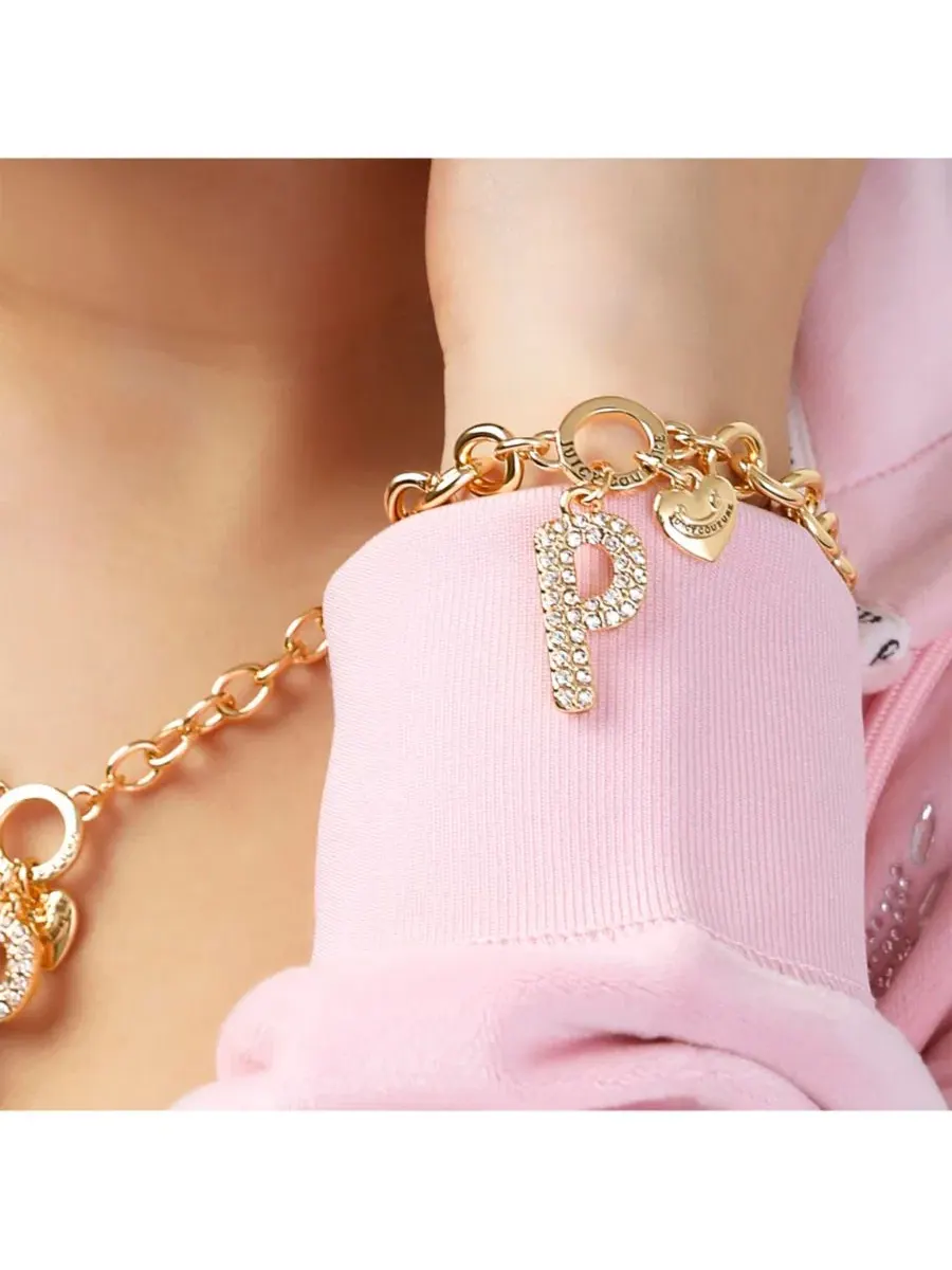 Браслет-цепочка с подвеской-буквой P Juicy Couture, Letter P — изображение 2 из 6