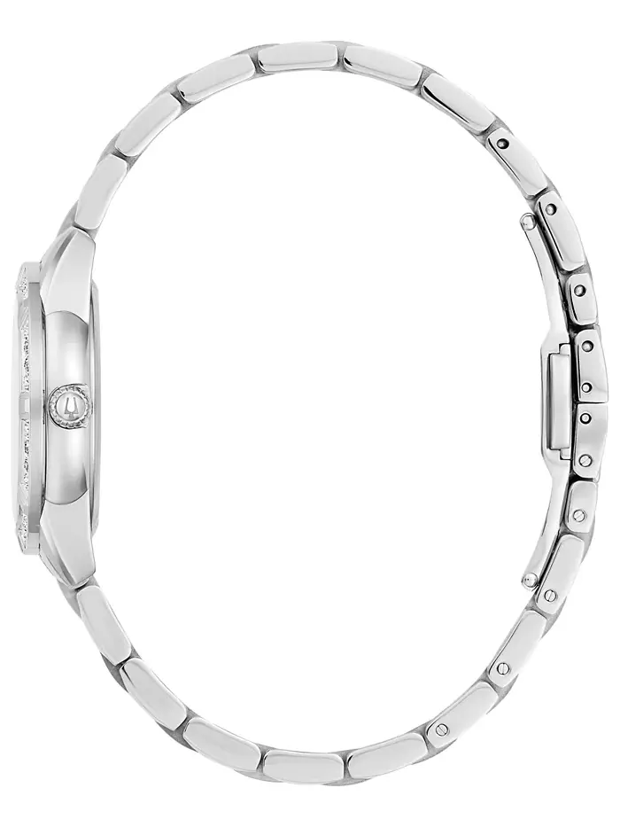 Женские классические часы-браслет Sutton Diamond (1/20 ct. общ. вес) из нержавеющей стали, 28 мм — изображение 2 из 3