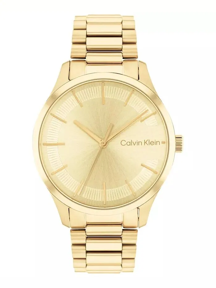Золотистые часы-браслет 35 мм Calvin Klein — изображение 1 из 5