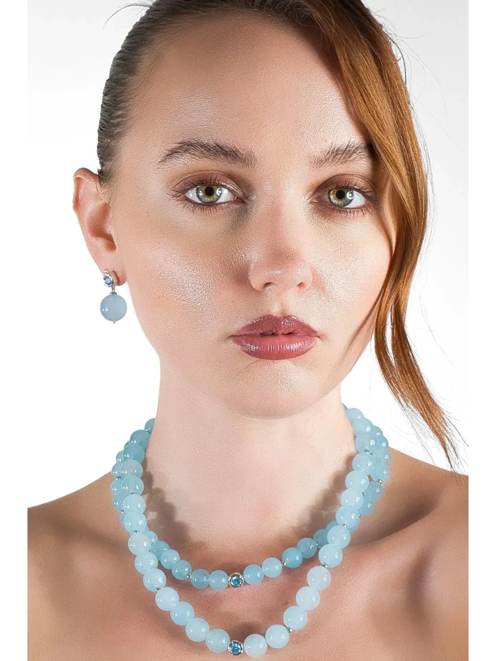 Серьги-подвески с аквамарином Isla Aquamarine Bead Drop Classicharms, Auqamarine — изображение 3 из 6