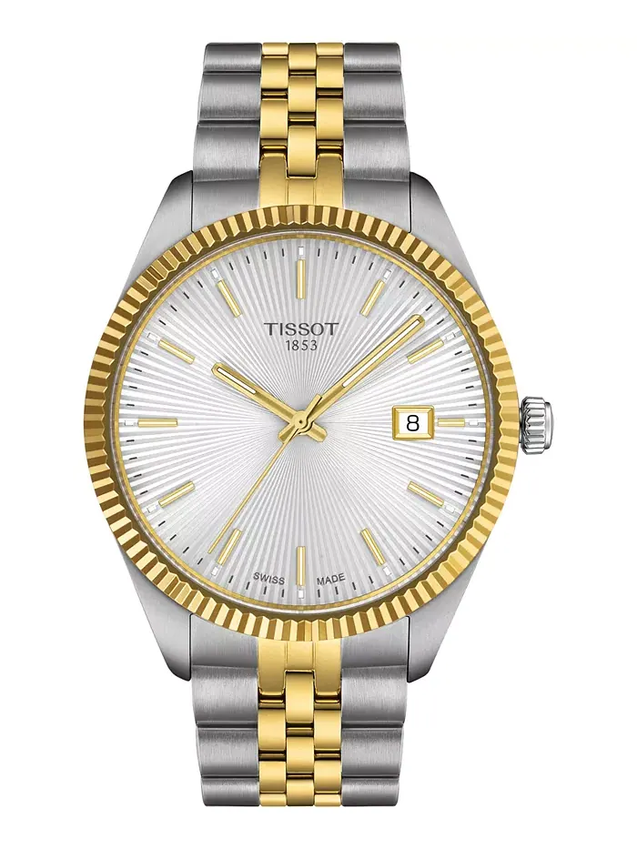 Мужские часы Swiss Ballade с двухцветным браслетом из нержавеющей стали, 40 мм Tissot — изображение 1 из 5