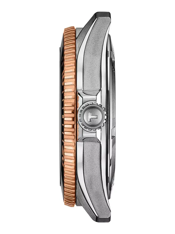 Мужские часы Swiss Automatic Seastar 1000 Powermatic 80 с двухцветным браслетом из нержавеющей — изображение 2 из 4