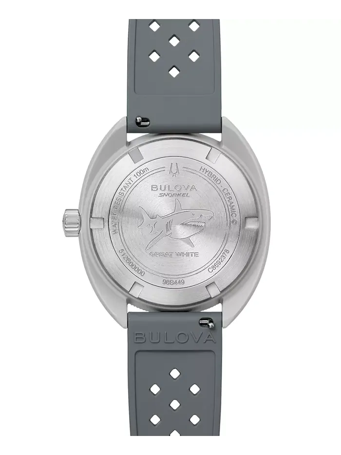 Мужские часы с серым ремешком из HNBR-резины для подводного плавания, 41 мм Bulova — изображение 3 из 6