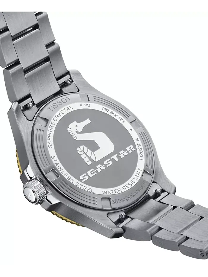 Унисекс-часы Seastar на стальном браслете серебристого цвета, 36 мм Tissot — изображение 4 из 6