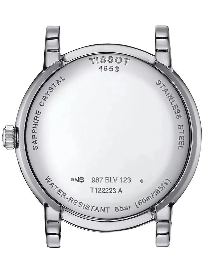 Женские часы Carson Premium Lady Moonphase с синим кожаным ремешком, 32 мм Tissot — изображение 3 из 5