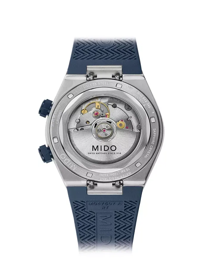 Унисекс Multifort 8 Blue резиновый швейцарский автоматический часовой механизм, 40mm Mido — изображение 2 из 3